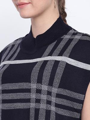 checkered woolen poncho - 15476361 - Standard Image - 5