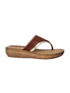 brown toe separator slippers - 15477243 - Standard Image - 2