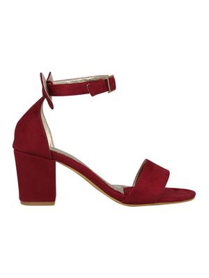 maroon ankle strap sandals - 15477271 - Standard Image - 2