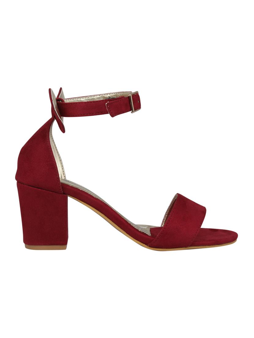 maroon ankle strap sandals - 15477271 - Zoom Image - 2