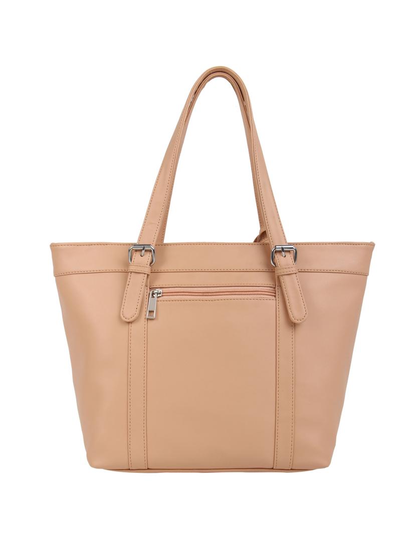 beige leatherette (pu) regular handbag - 15477478 - Zoom Image - 2