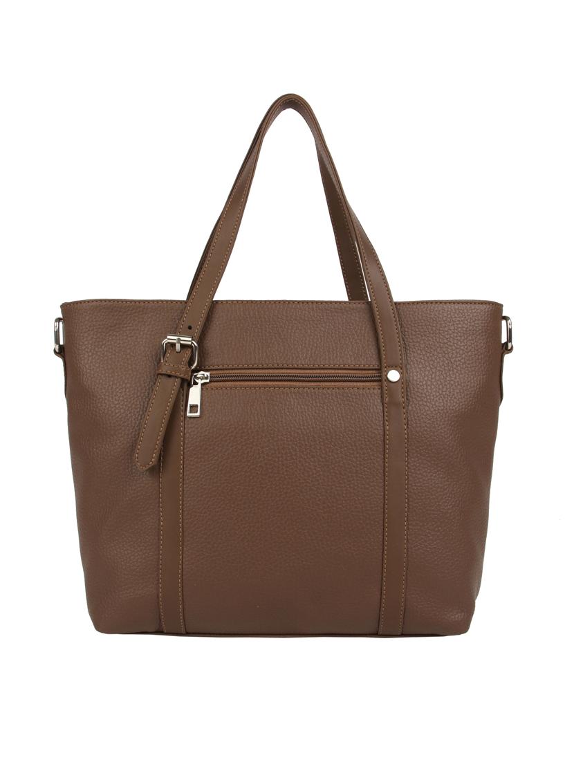 brown leatherette (pu) regular handbag - 15477491 - Zoom Image - 2