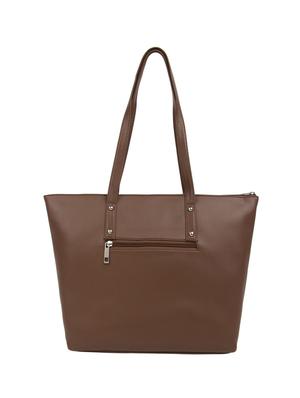 brown leatherette (pu) regular handbag - 15477501 - Standard Image - 2