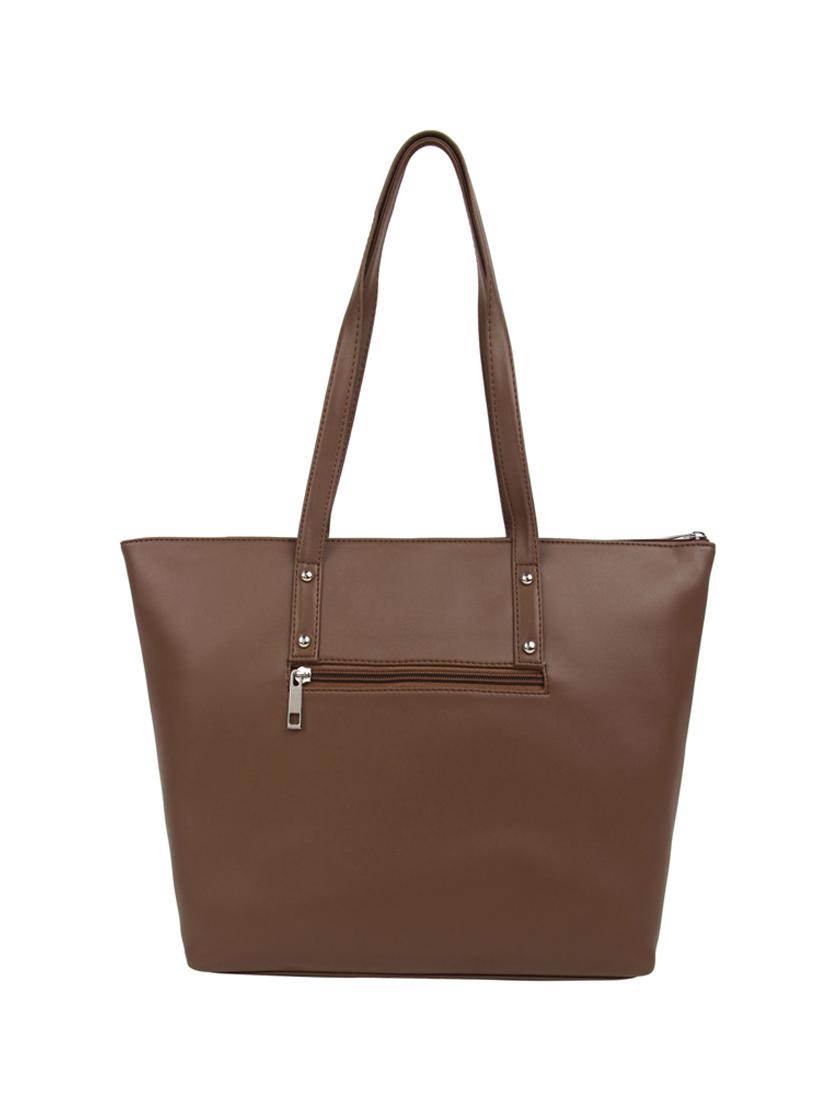 brown leatherette (pu) regular handbag - 15477501 - Zoom Image - 2