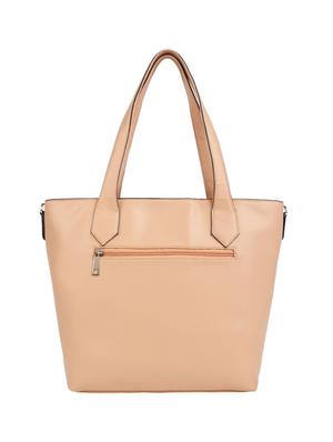 beige leatherette (pu) regular handbag - 15477524 - Standard Image - 2