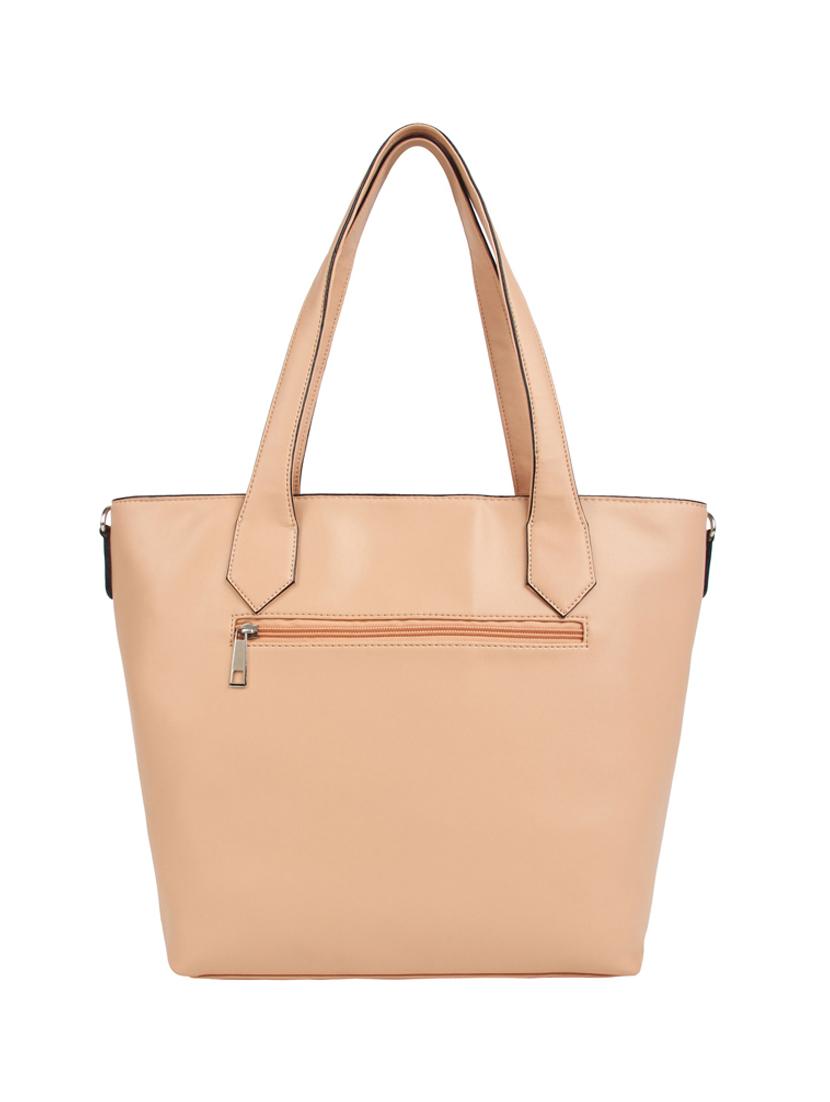 beige leatherette (pu) regular handbag - 15477524 - Zoom Image - 2