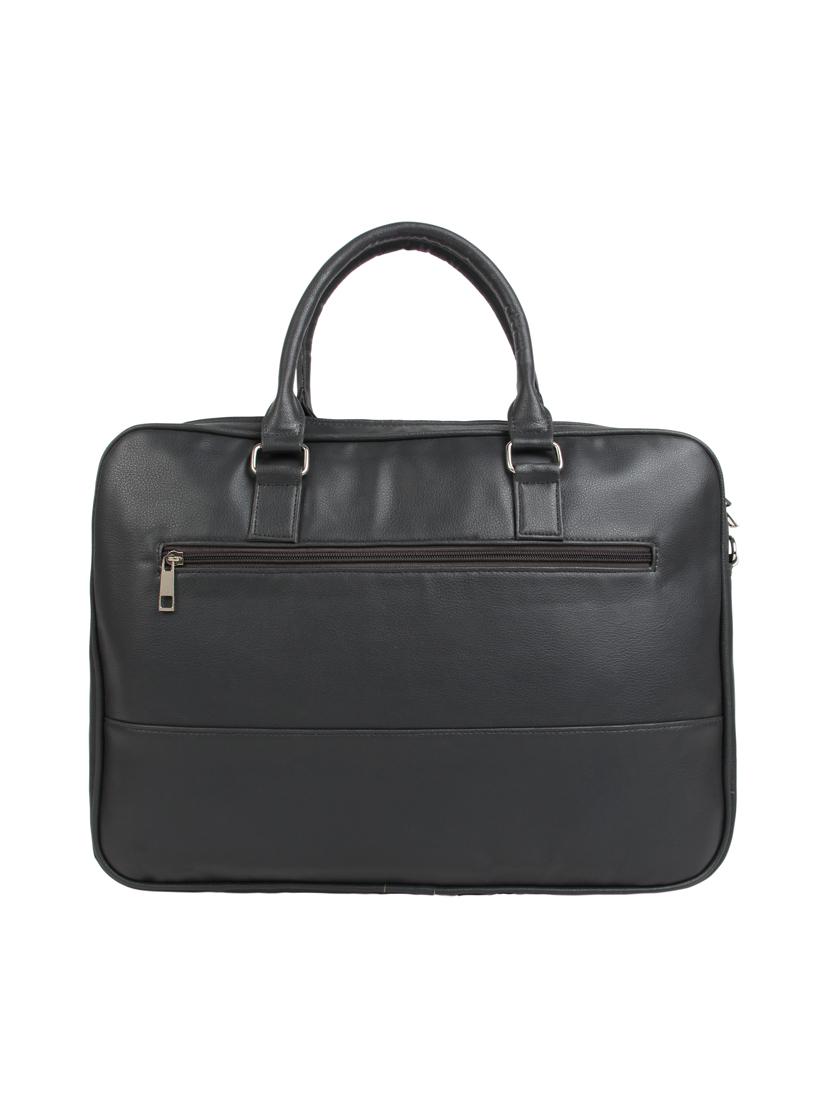 black leatherette (pu) laptop bag - 15477559 - Zoom Image - 2