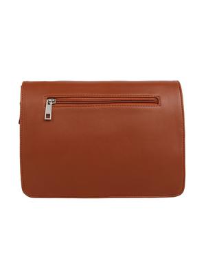tan leatherette (pu) regular sling bag - 15477570 - Standard Image - 2