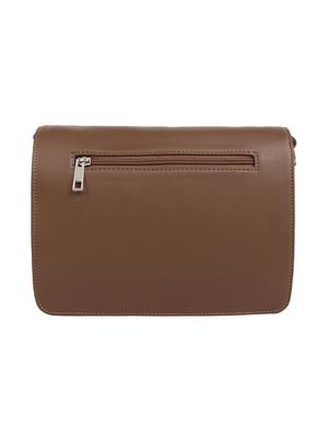 brown leatherette (pu) regular sling bag - 15477571 - Standard Image - 2