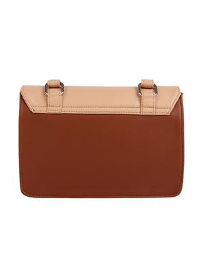 beige leatherette (pu) regular sling bag - 15477572 - Standard Image - 2