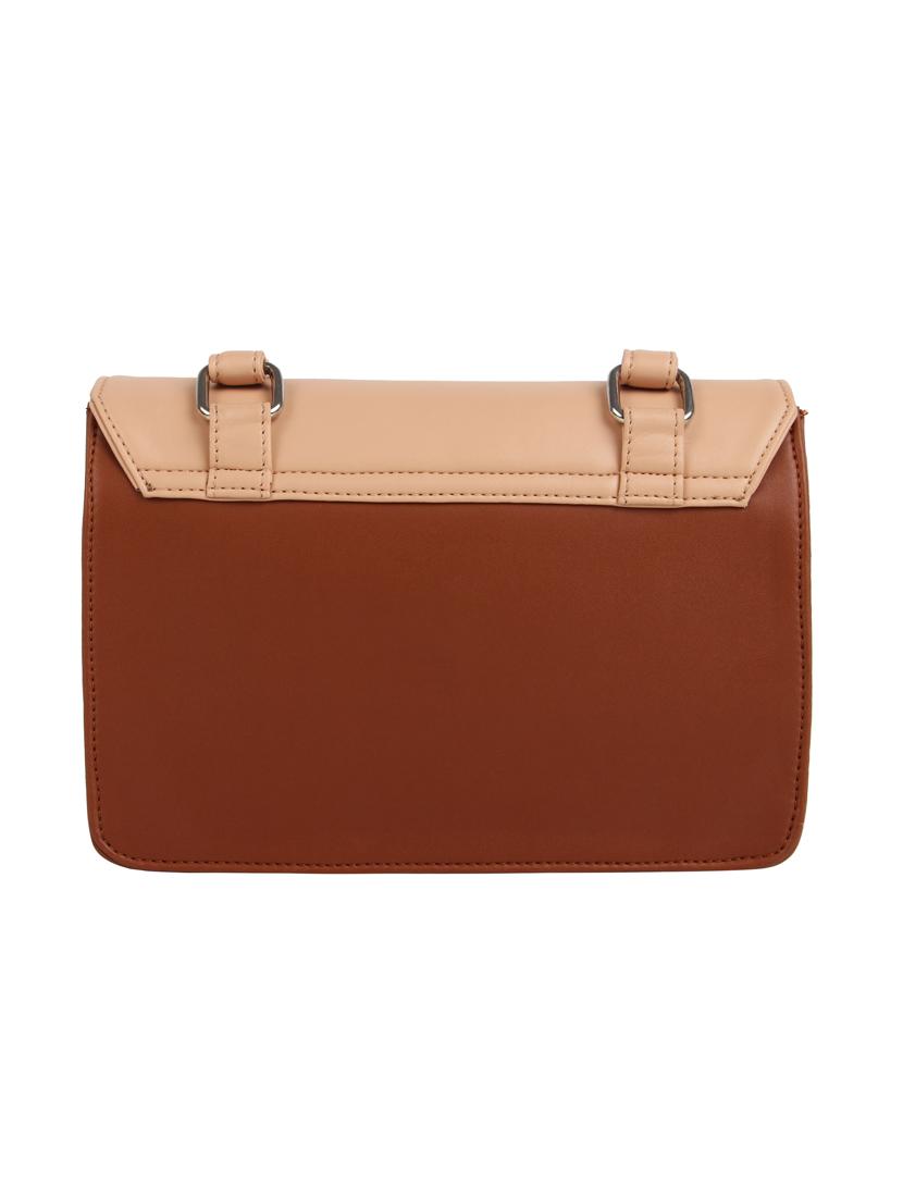 beige leatherette (pu) regular sling bag - 15477572 - Zoom Image - 2