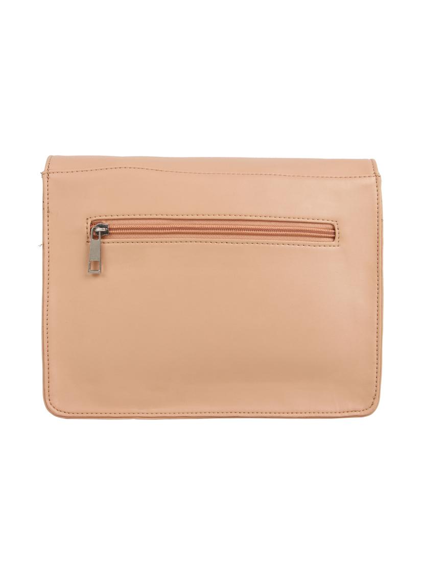 beige leatherette (pu) regular sling bag - 15477581 - Zoom Image - 2