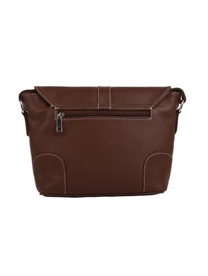 brown leatherette (pu) regular sling bag - 15477598 - Standard Image - 2