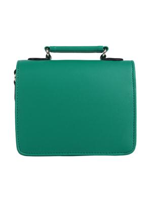green leatherette (pu) regular sling bag - 15477605 - Standard Image - 2
