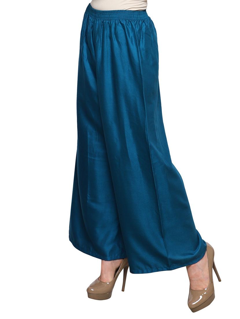 elasticated waist flared palazzo - 15477617 - Zoom Image - 2