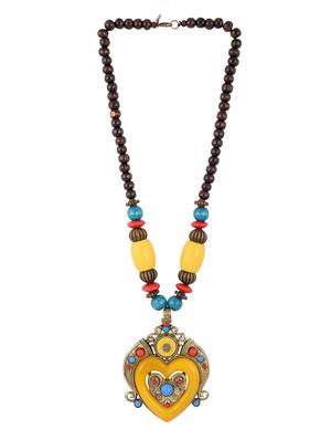 gold metal tribal necklace - 15478693 - Standard Image - 2