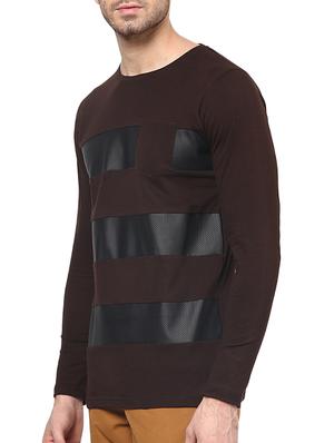 brown cotton cut & sew t-shirt - 15478872 - Standard Image - 2