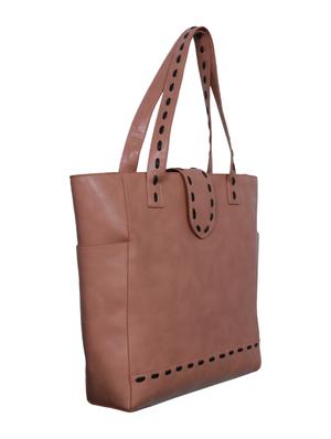 pink leatherette (pu) regular handbag - 15479057 - Standard Image - 5