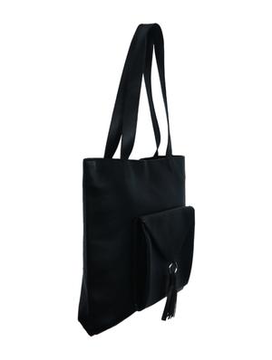 black leatherette (pu) regular handbag - 15479060 - Standard Image - 5