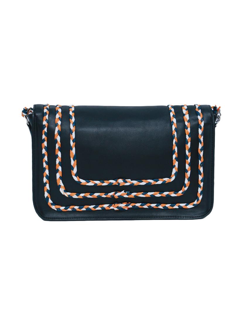 black leatherette (pu) regular sling bag - 15479072 - Zoom Image - 2