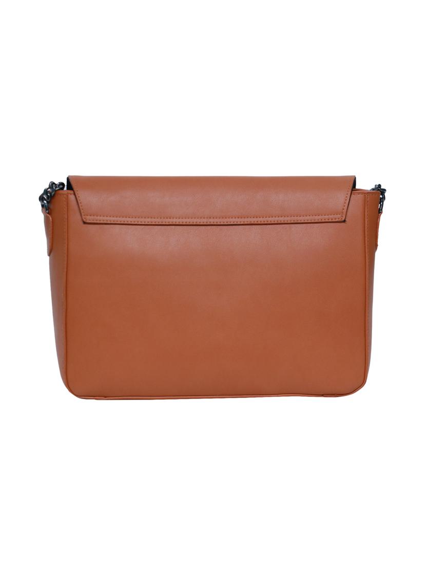 brown leatherette (pu) regular sling bag - 15479075 - Zoom Image - 2