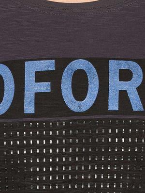 grey cotton chest print t-shirt - 15480495 - Standard Image - 5