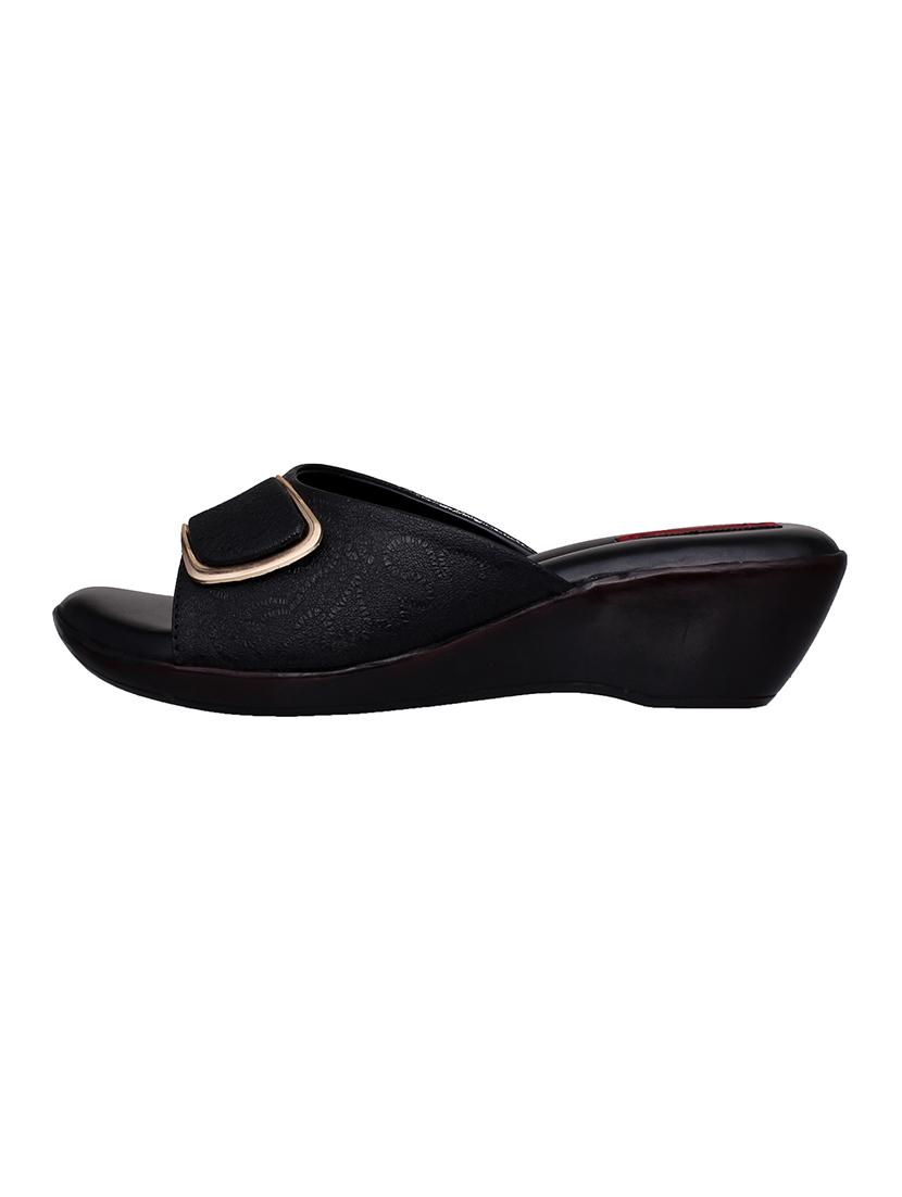 black slip on wedges - 15481150 - Zoom Image - 2