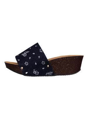 blue slip on wedges - 15481201 - Standard Image - 2