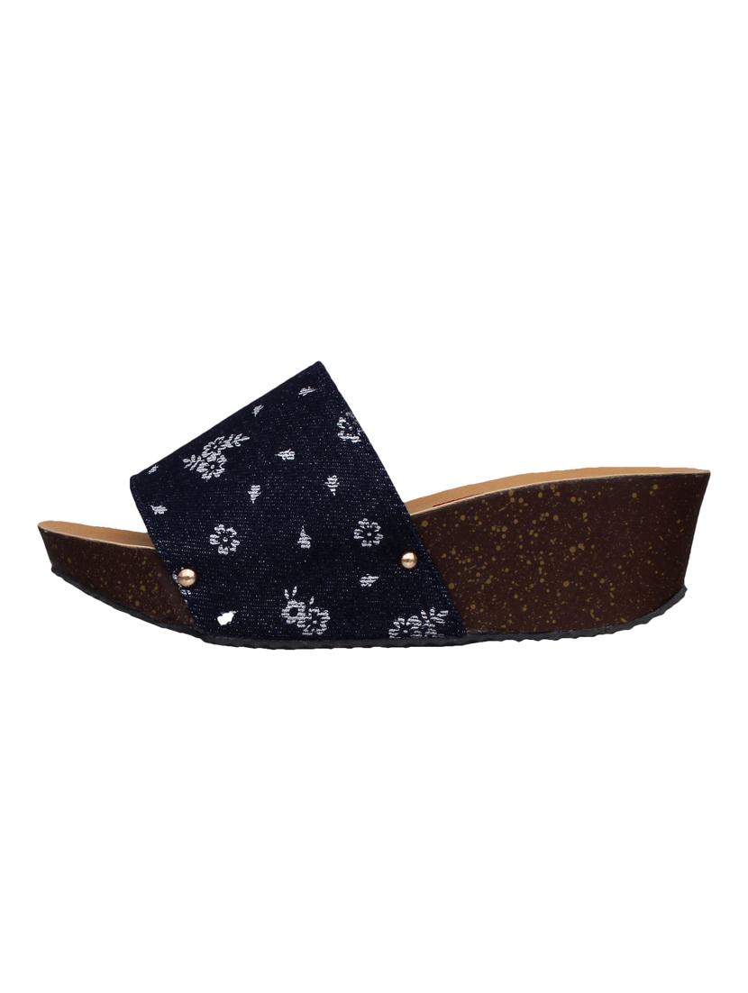 blue slip on wedges - 15481201 - Zoom Image - 2