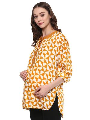 geometric print maternity tunic - 15481243 - Standard Image - 2