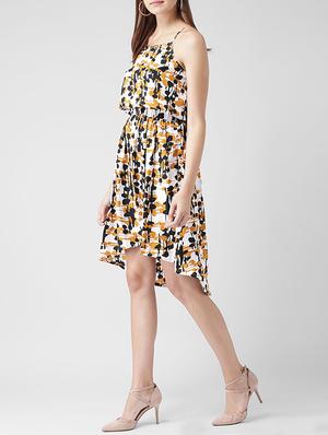 cami neck high-low blouson dress - 15482047 - Standard Image - 2