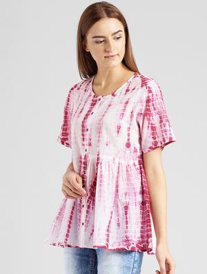 button down tie and dye top - 15482082 - Standard Image - 2