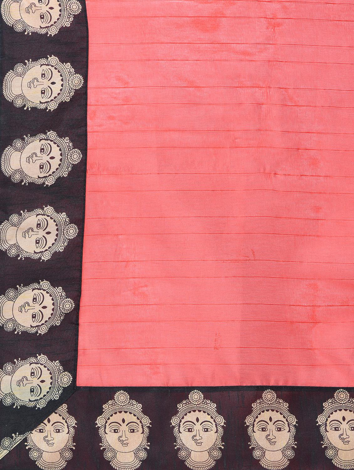 kalamkari printed border bhagalpuri saree with blouse - 15482358 - Zoom Image - 5