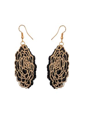 black gold tone drop earrings - 15482836 - Standard Image - 2
