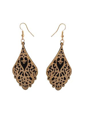 black gold tone drop earrings - 15482839 - Standard Image - 2