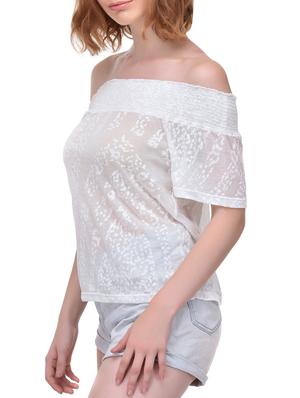 smocked off shoulder top - 15483153 - Standard Image - 2