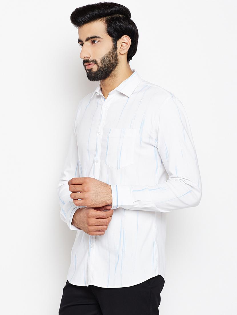 white printed casual shirt - 15483182 - Zoom Image - 2