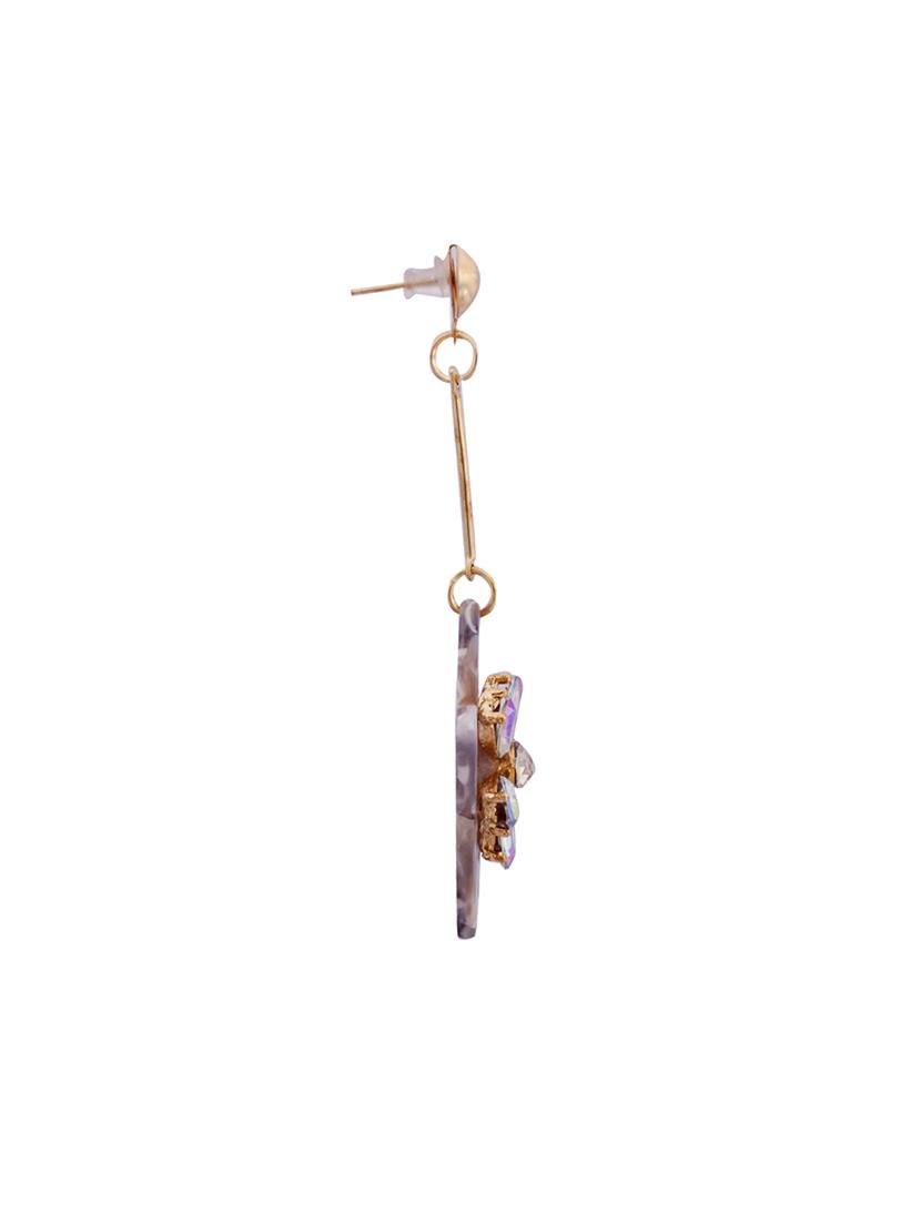 grey gold tone stone earrings - 15483243 - Zoom Image - 2
