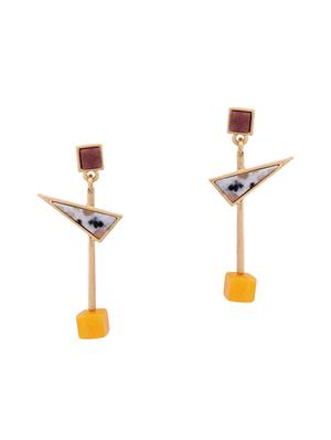 gold tone drop earrings - 15483578 - Standard Image - 2