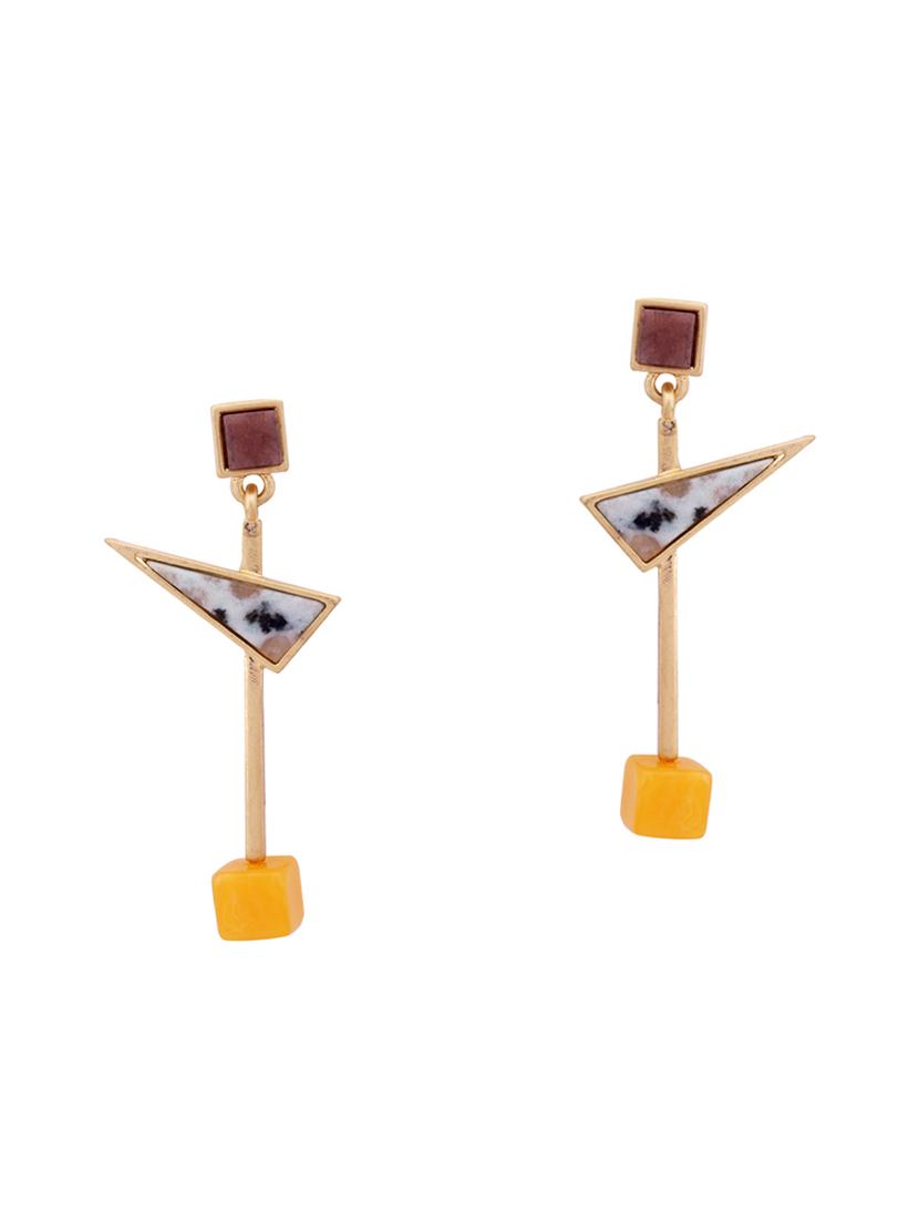 gold tone drop earrings - 15483578 - Zoom Image - 2