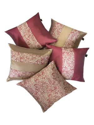 jacquard design set of 5 cushion covers - 15483616 - Standard Image - 2