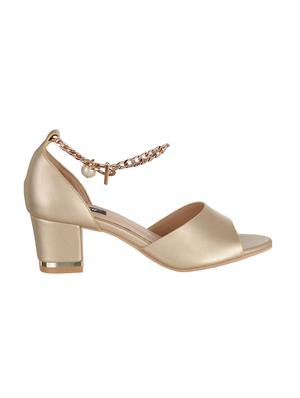 gold ankle strap sandals - 15483663 - Standard Image - 2