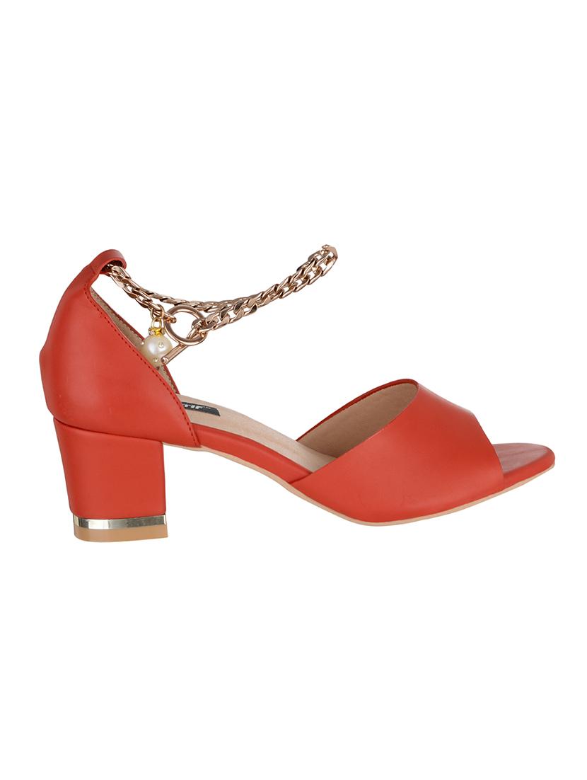 red ankle strap sandals - 15483665 - Zoom Image - 2