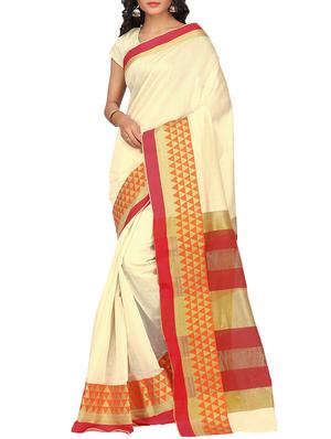 set of 2 zari bordered saree with blouse - 15484282 - Standard Image - 2