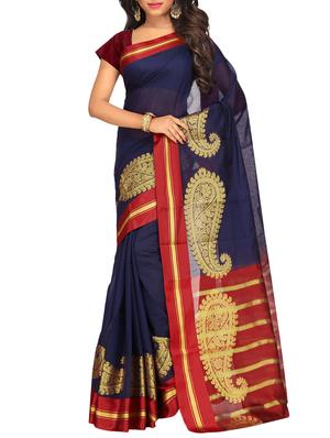 set of 2 zari bordered saree with blouse - 15484296 - Standard Image - 2