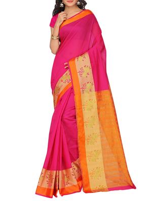set of 2 zari bordered saree with blouse - 15484318 - Standard Image - 2