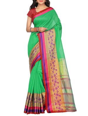 set of 2 zari bordered saree with blouse - 15484372 - Standard Image - 2