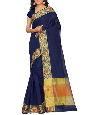 set of 2 zari bordered saree with blouse - 15484378 - Standard Image - 2
