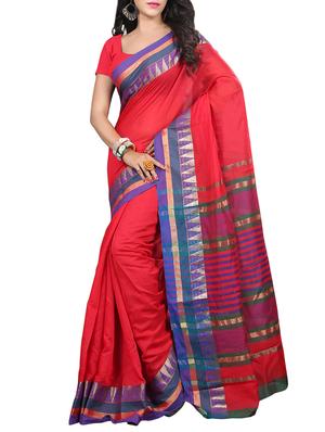 set of 2 zari bordered saree with blouse - 15484448 - Standard Image - 2