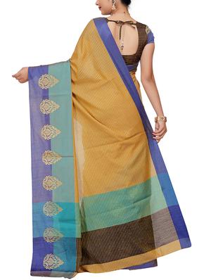 set of 2 zari bordered saree with blouse - 15484449 - Standard Image - 5